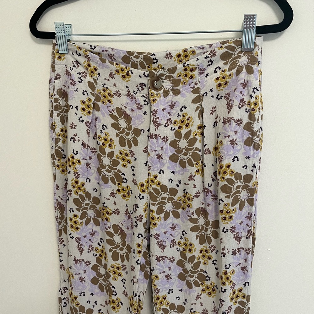 Free People Can't Take My Eyes Off You Floral Flare Pants, XS - Picture 10 of 16